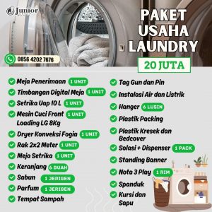 PAKET USAHA LAUNDRY MINIMALIS 20 JUTA